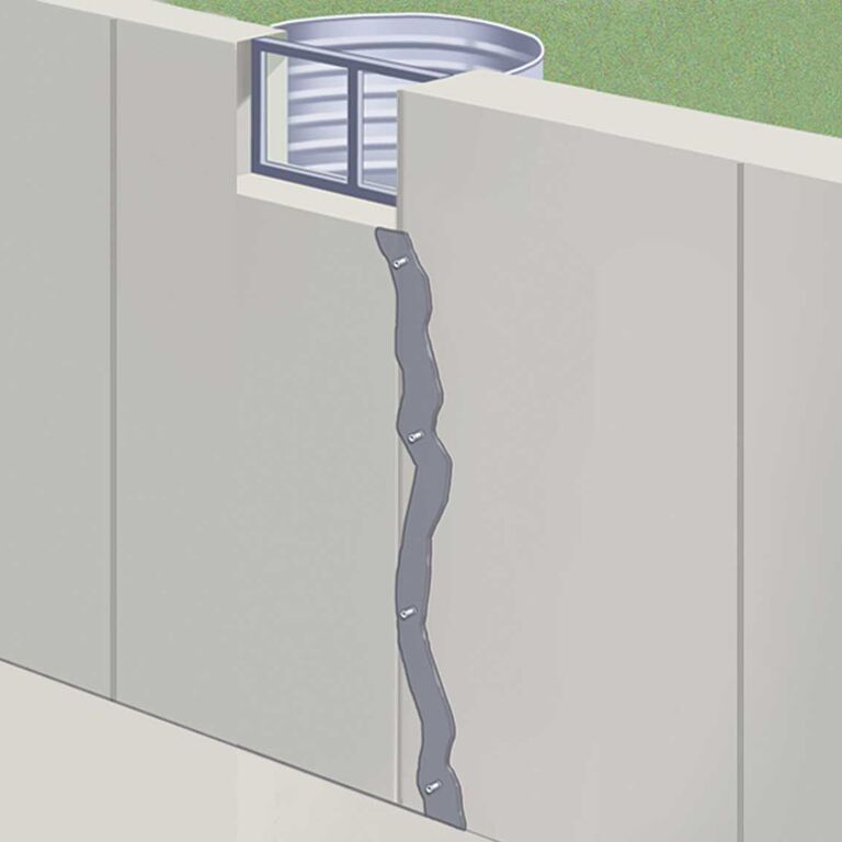 Epoxy urethane injection to repair foundation wall cracks